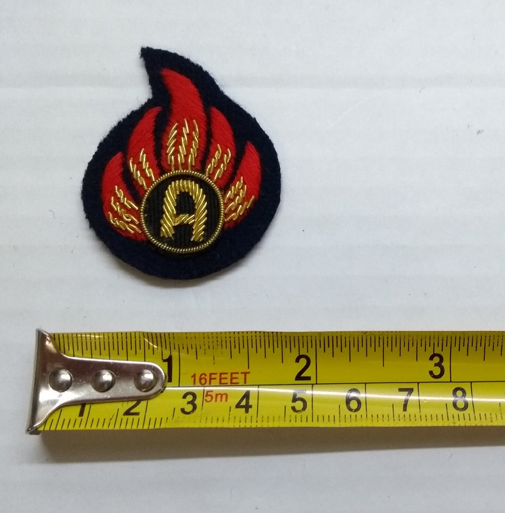 Mess Kit Badge Ammo Tech A on Navy British Hand Embroidered Arm Patch