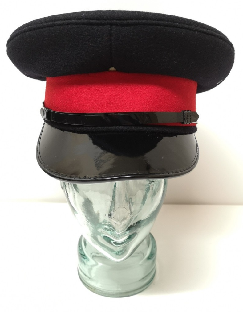 Dark Blue Dress Hat with Scarlet Band and Silver Queen's Crown Buttons Size 55cm