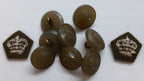 Vintage British Army Buttons and Rank Crowns No2 Dress Royal Crown Insignia SET