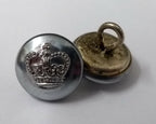 Vintage Royal Crown Basic Insignia Ringed Back Buttons X2 ASBT153