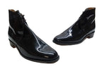 Sanders George Boots Officers Black Patent With Spur Box Housing UK 13