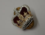 Officers Rank Crown Snap Pin Metal Badge Genuine British Issue RM6