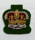 Staff Sergeant Crown No1 Grass Green British Army Hand Embroidered Arm Patch