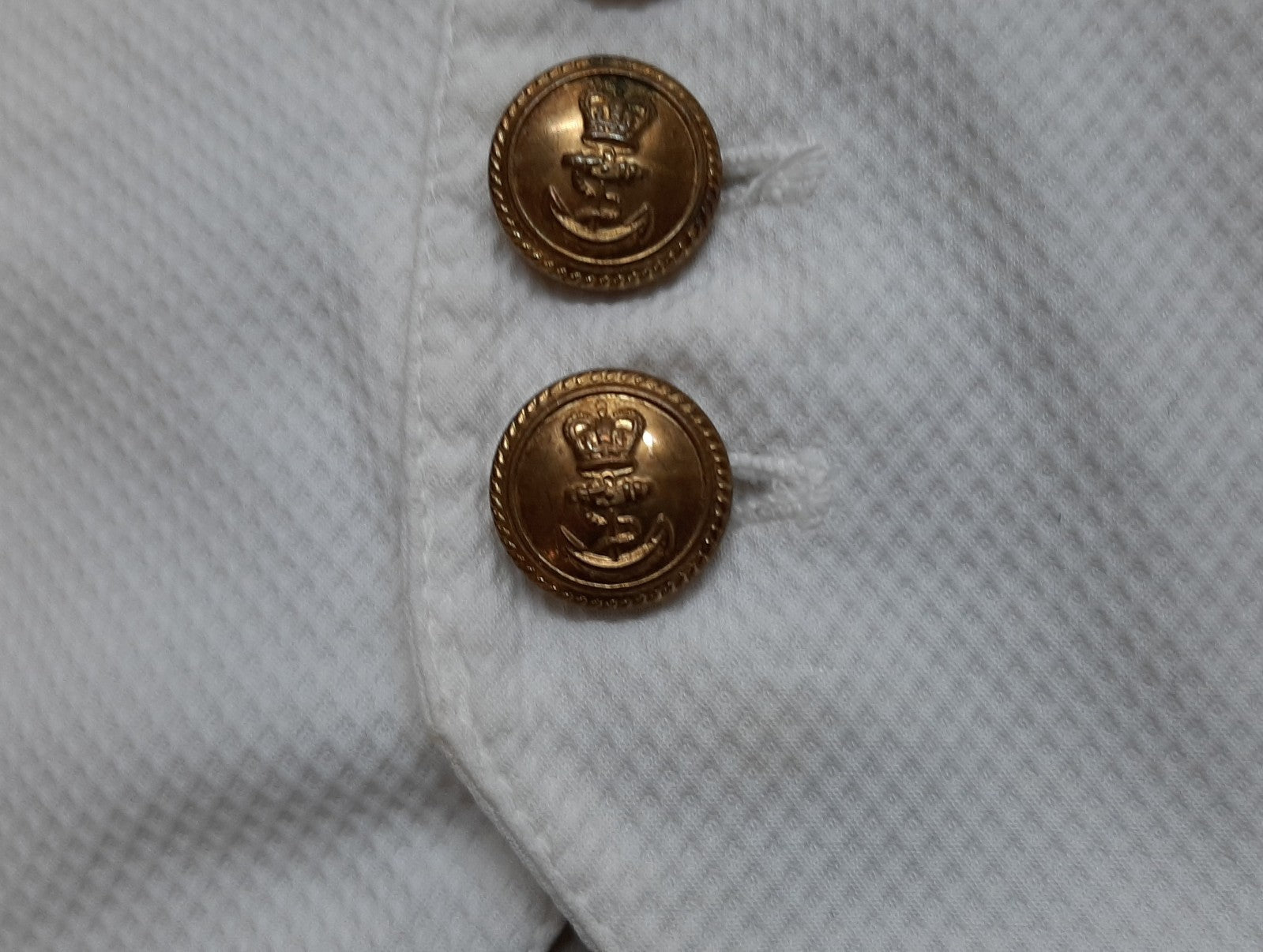 Vintage Naval Waistcoat Mess Dress Bib British Royal Navy Insignia Buttons