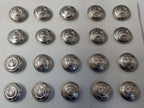 Genuine British Issue Obsolete London Met Silver Crown Buttons X 20 ASBT120