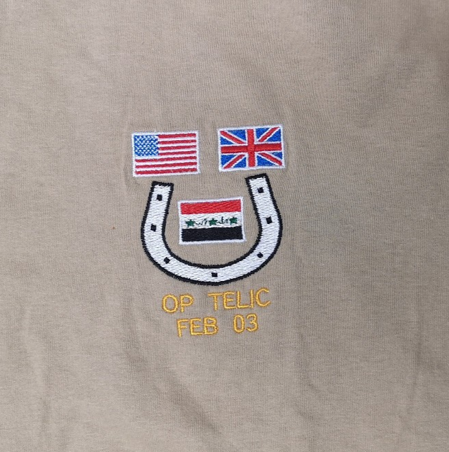OP Cotton T-Shirt TELIC FEB 03 Symbol Beige Sand Colour Size XXL