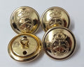 Brunei Naval Buttons Obsolete Insignia Crown Anchor & Cross Swords 23.2mm X 4