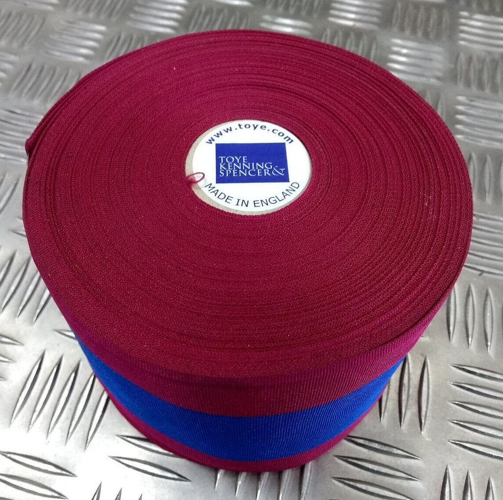 Vintage 10cm / 4" Wide Striped Grosgrain Ribbon Made by Toye, Kenning & Spencer