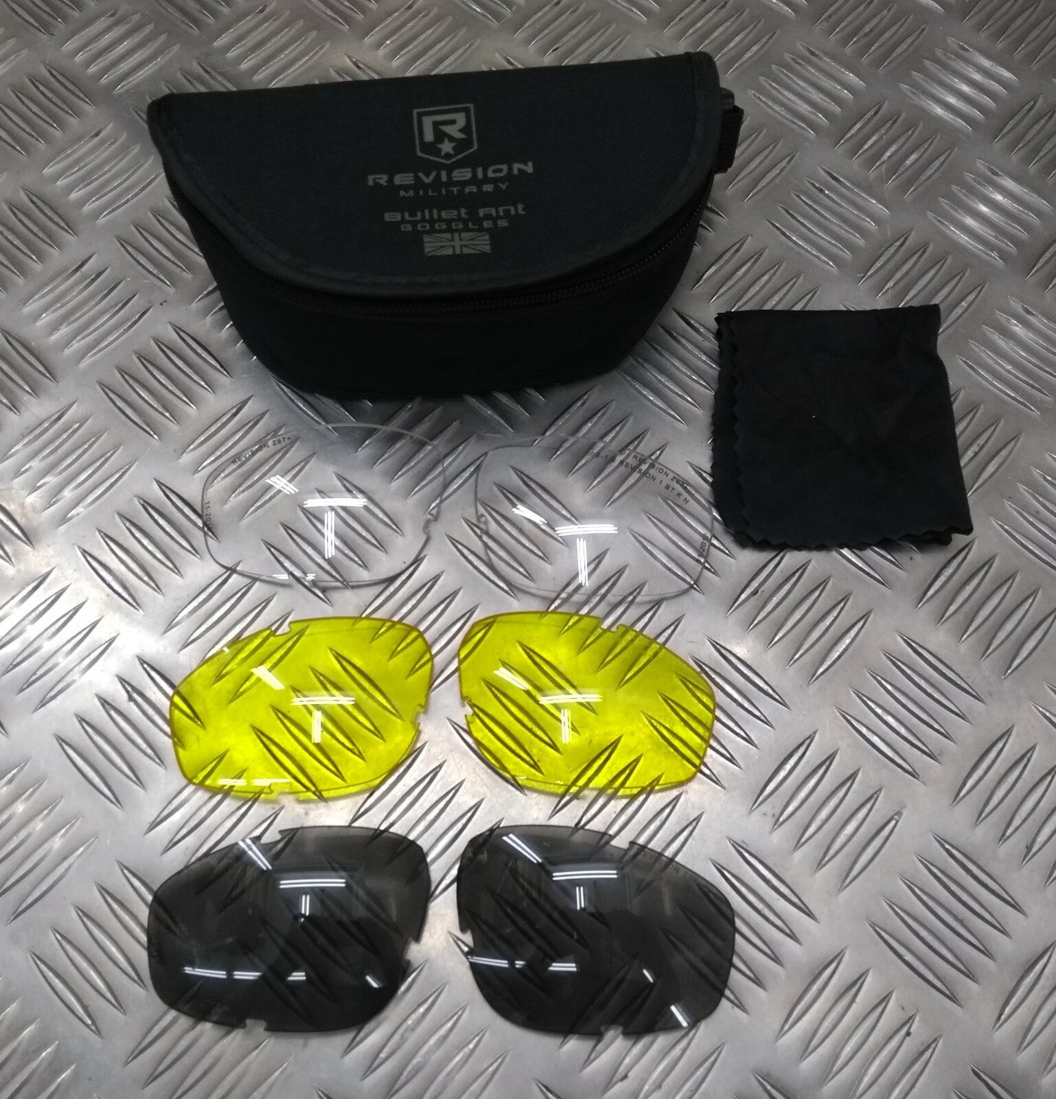 Revision Bullet Ant Ballistic Goggles Refresh 3 Lens Set & Soft Case Army Style
