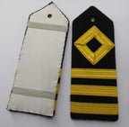 Naval Shoulder Boards / Slides Officers Style Gold Lace Navy NEW