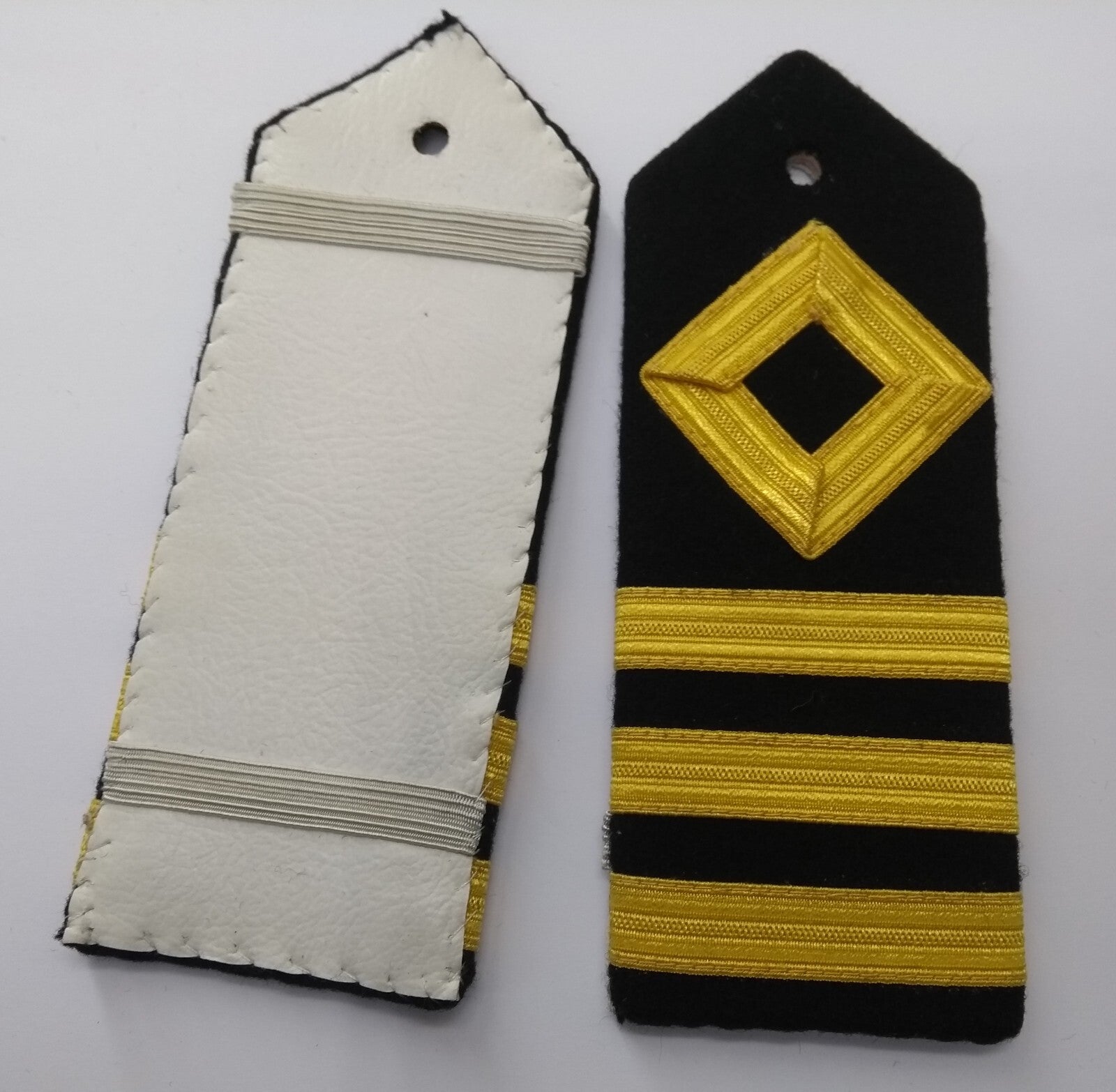 Naval Shoulder Boards / Slides Officers Style Gold Lace Navy NEW