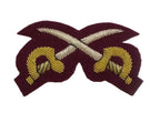 Mess Kit Badge PtI Cross Swords Cherry British Hand Embroidered Insignia Patch