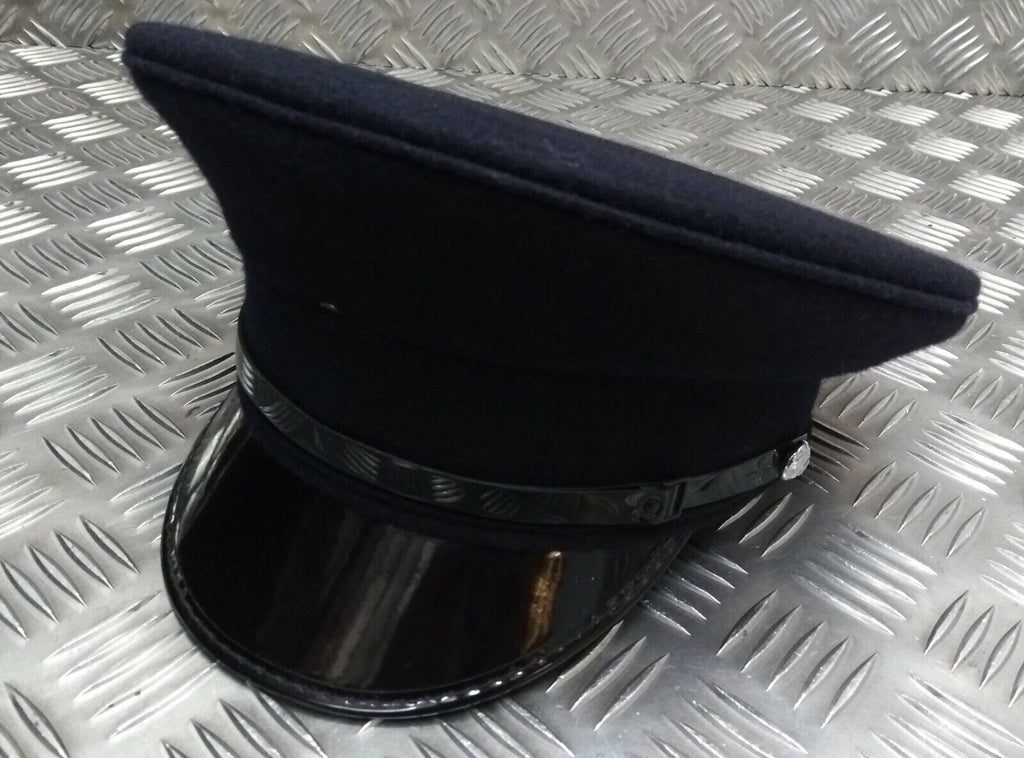 Dress Hat with E II R Buttons & Chinstrap Navy Blue Parade Peak Cap