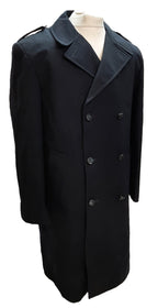 Black Vintage Raincoat British Double Breasted Removable Liner 108cm