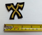 Mess Kit Badge Pioneer Crossed Axes British Army Hand Embroidered Arm Patch