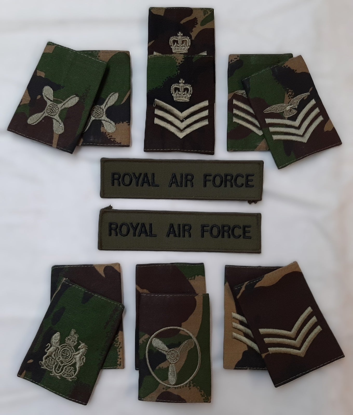 British Army Insignia Slides Chest Device DPM OD Old Pattern Assorted Ranks X14