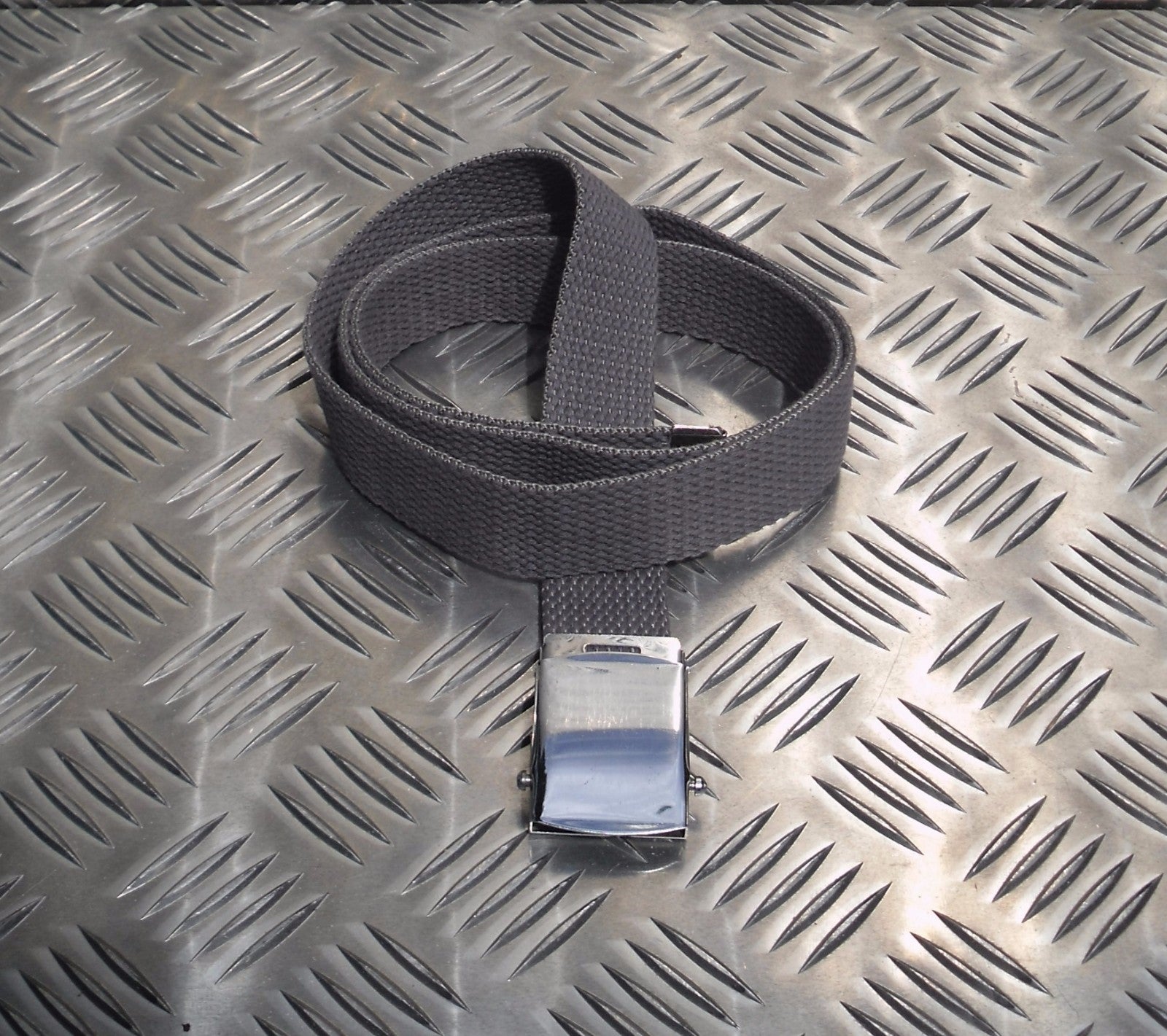 Style 1¼ Roll buckle Canvas Web Belt Silver or Brass buckle All Colours