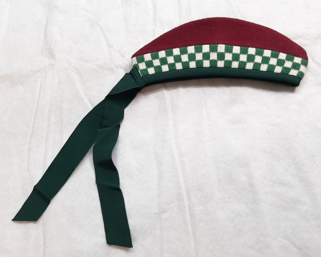Glengarry Maroon British Army Pattern Scottish Dress Headwear No Insignia 57cm