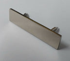 Genuine British Made Chrome Officer Rank Bar With Two Prong Fittings X1