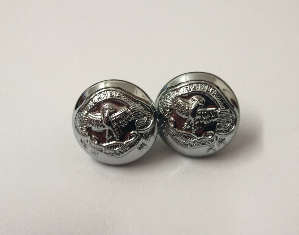 Genuine Zambian Issue Security Force Insignia Silver Buttons 13mm V742 X6