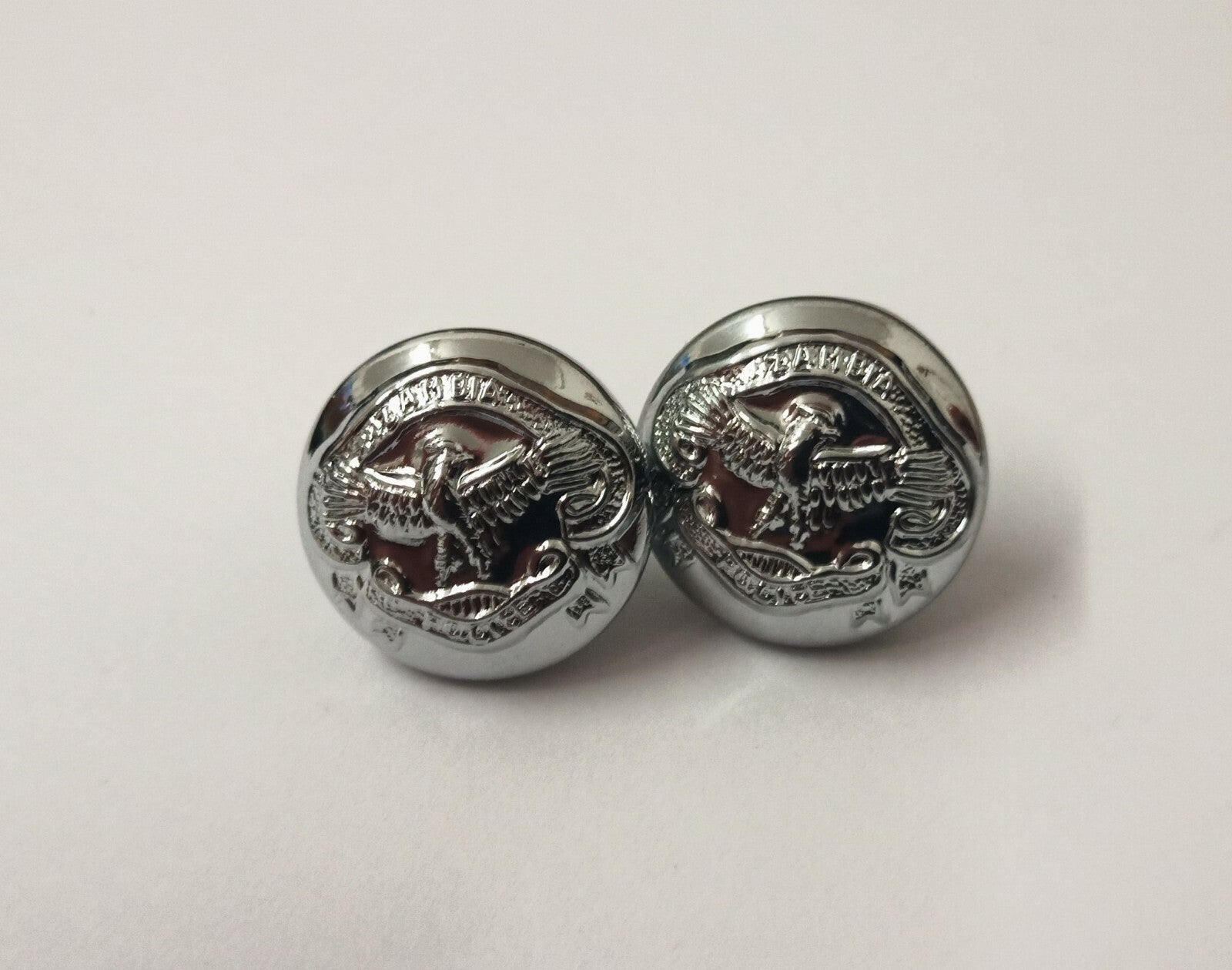 Genuine Zambian Issue Security Force Insignia Silver Buttons 13mm V742 X6