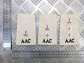 Army Air Corps AAC Light Khaki / Cream Rank Slides Various Ranks - NEW