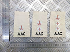 Army Air Corps AAC Light Khaki / Cream Rank Slides Various Ranks - NEW