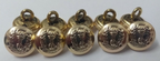 Gold Ring Buttons with Torch in Laurel 12mm X 10 - NEW