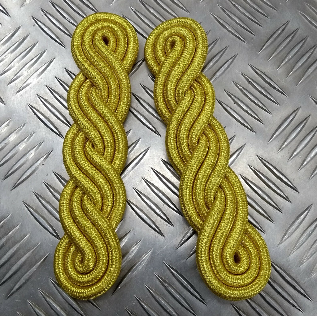 Genuine Issue No Rank Gold Wire Ceremonial Braided Shoulder Boards