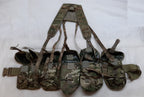 Airborne Army Webbing British Assault Camo Belt Yoke & Assorted Pouches (5)
