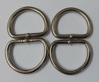 Genuine British Issue 20mm Nickel Plated Metal D Rings X 4 Pieces STD55