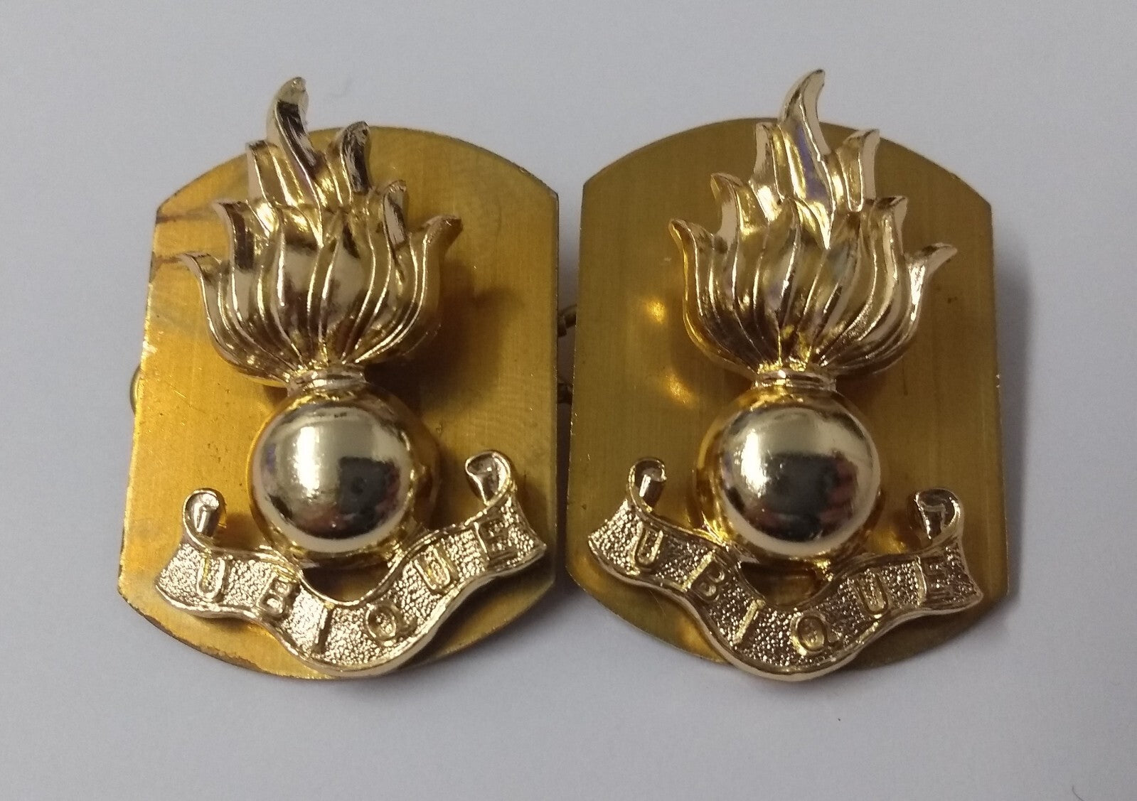 Royal Engineers RE Collar Dogs Split Pins & Back Plates