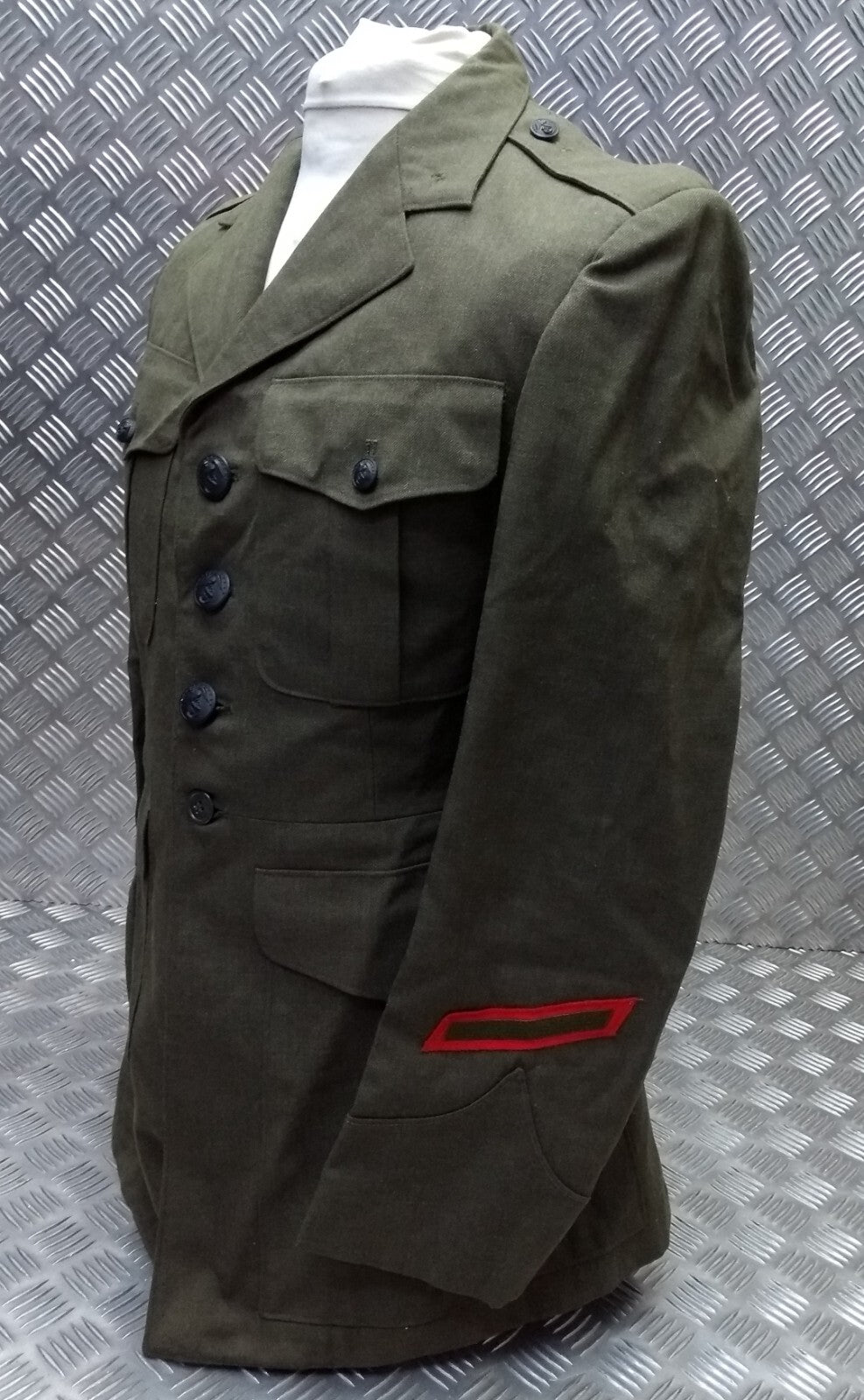 Vintage US MC Jacket Wool Serge United States Marine Green Tunic No Belt