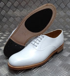 Naval Issue Shoes White Leather Parade / Uniform Dress Mens British Royal Navy
