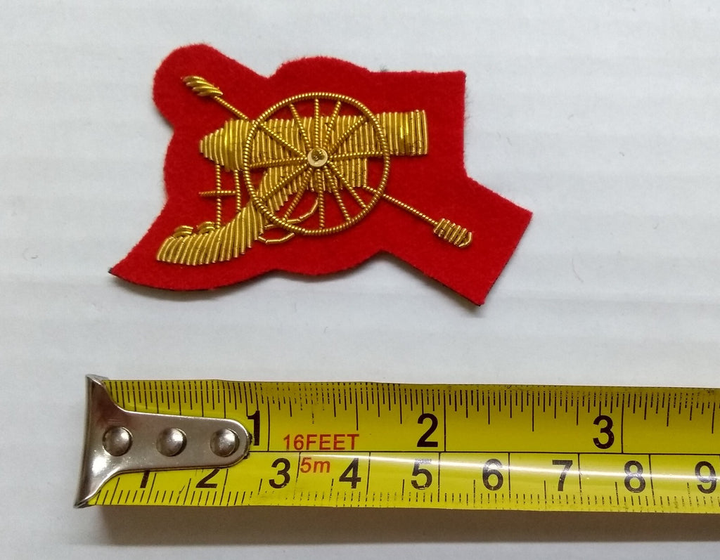 Mess Kit Badge R A Artillery British Army Red Felt Hand Embroidered Arm Patch