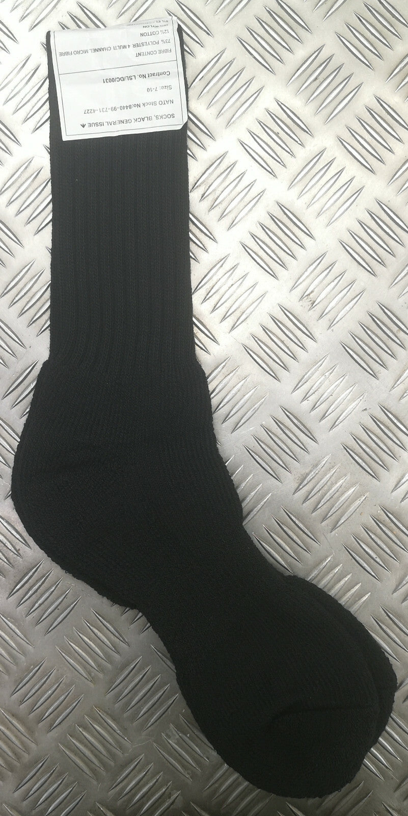 British Army Issue Thick Black General Combat Socks Poly Nylon - NEW