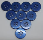 Buttons 50 Vintage 4 Hole for Dress Shirts Pearlesque Blue 12.7mm NOS