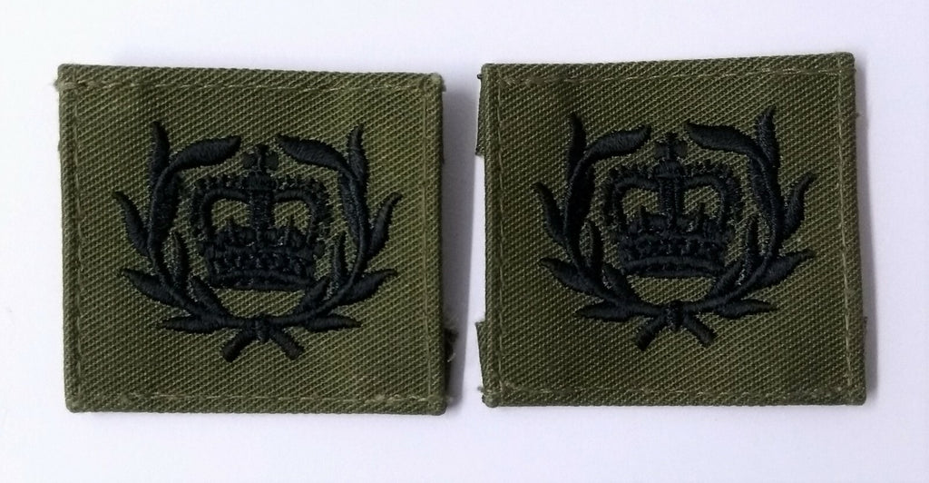 Genuine British Royal Marines CQMS QMSI Green Patch Olive Drab RM X2 ASPS276