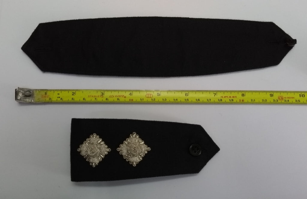 Vintage No1 Shoulder Slide With Silver Rank Pip Insignia Uniform Slides