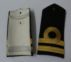 Naval Officers Lieutenant Uniform Shoulder Boards Epaulette Black & Gold Detail