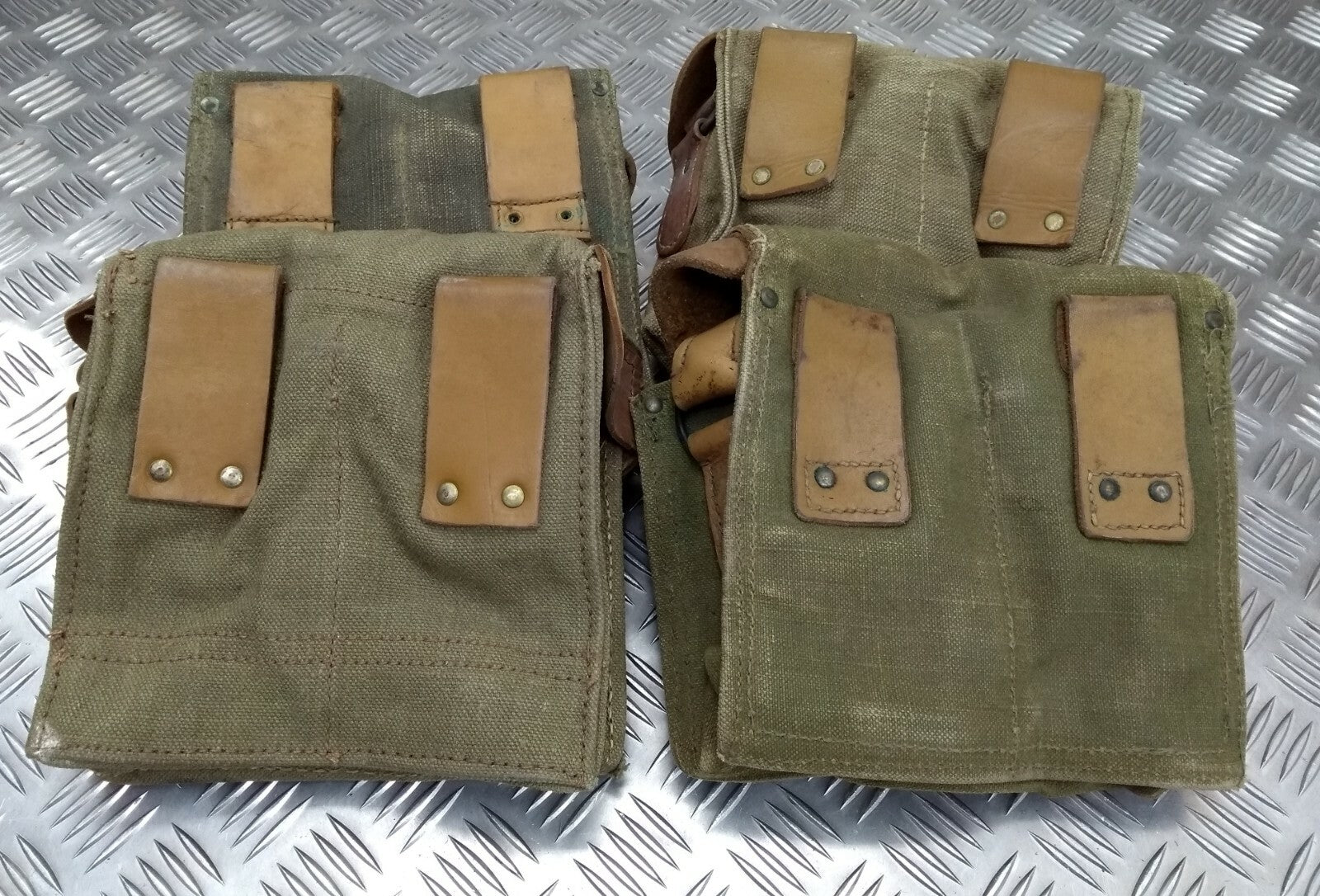 Genuine Vintage French Canvas Utility or Ammunitions Side Bag Carrier