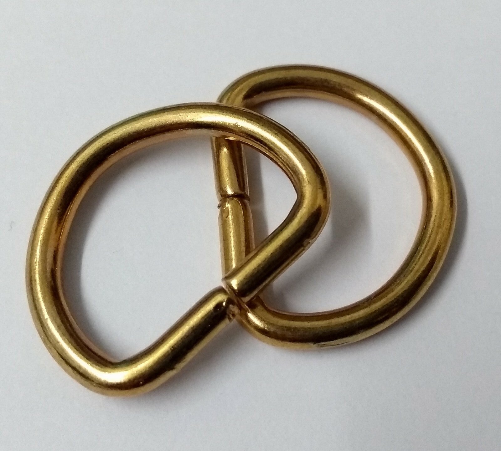 Genuine British Issue 17mm Brass Small Standard D Rings X4 Pieces STD61