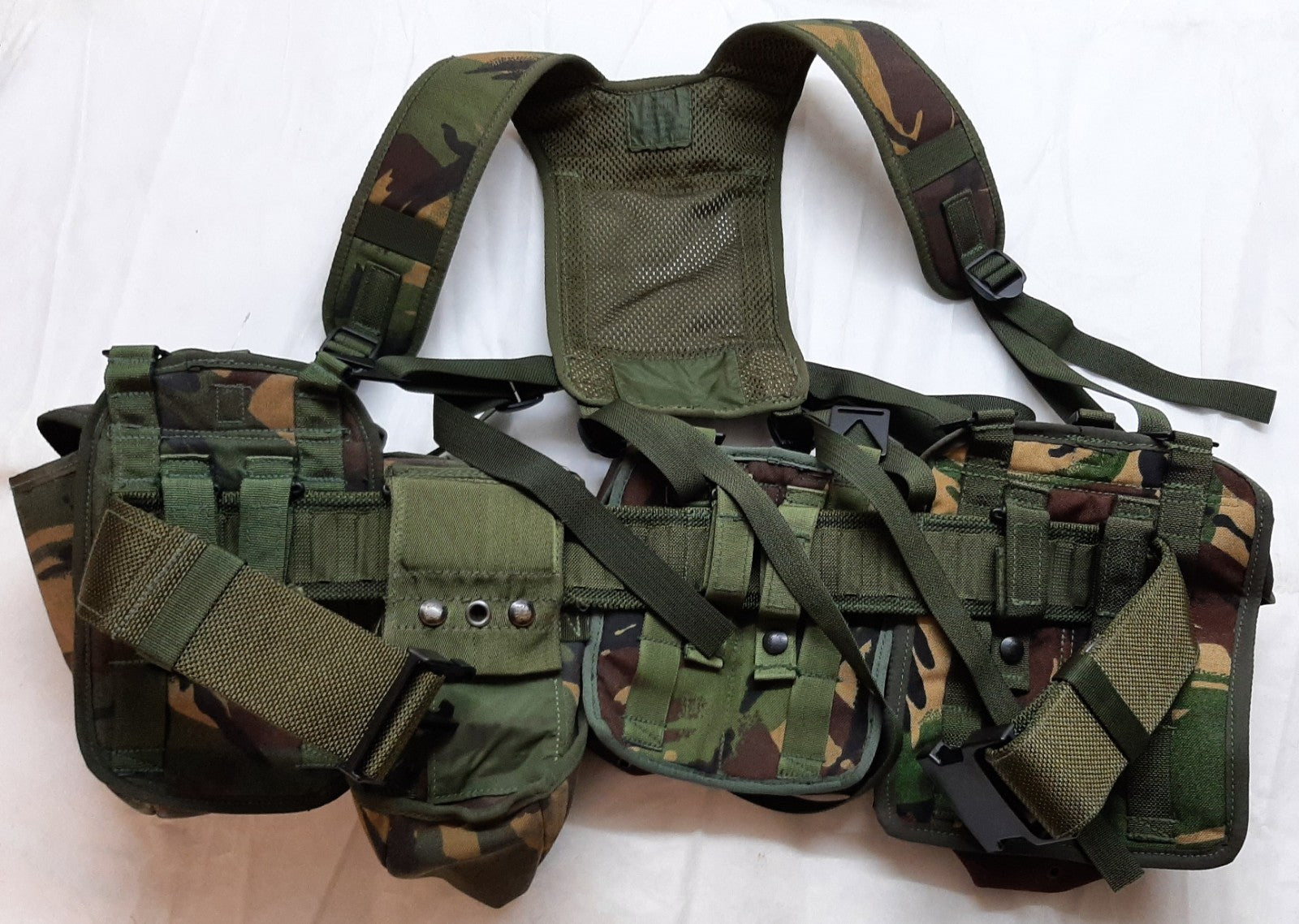 Airborne Army Webbing British DPM Camo Assault Belt Yoke & Assorted Pouches (M)