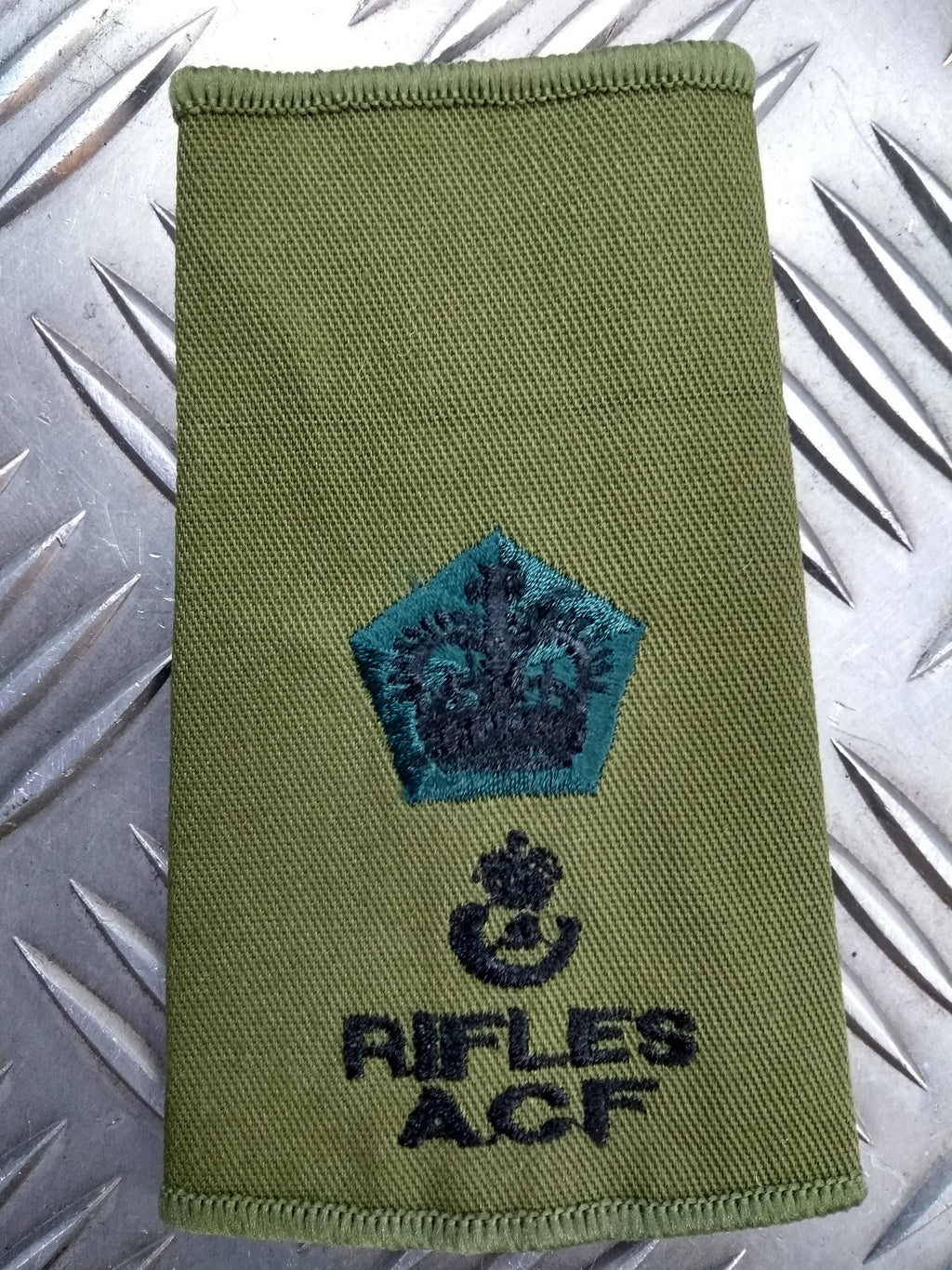 Rifles ACF OD Green Rank Slides Genuine British Army