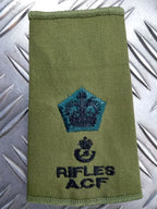 Rifles ACF OD Green Rank Slides Genuine British Army