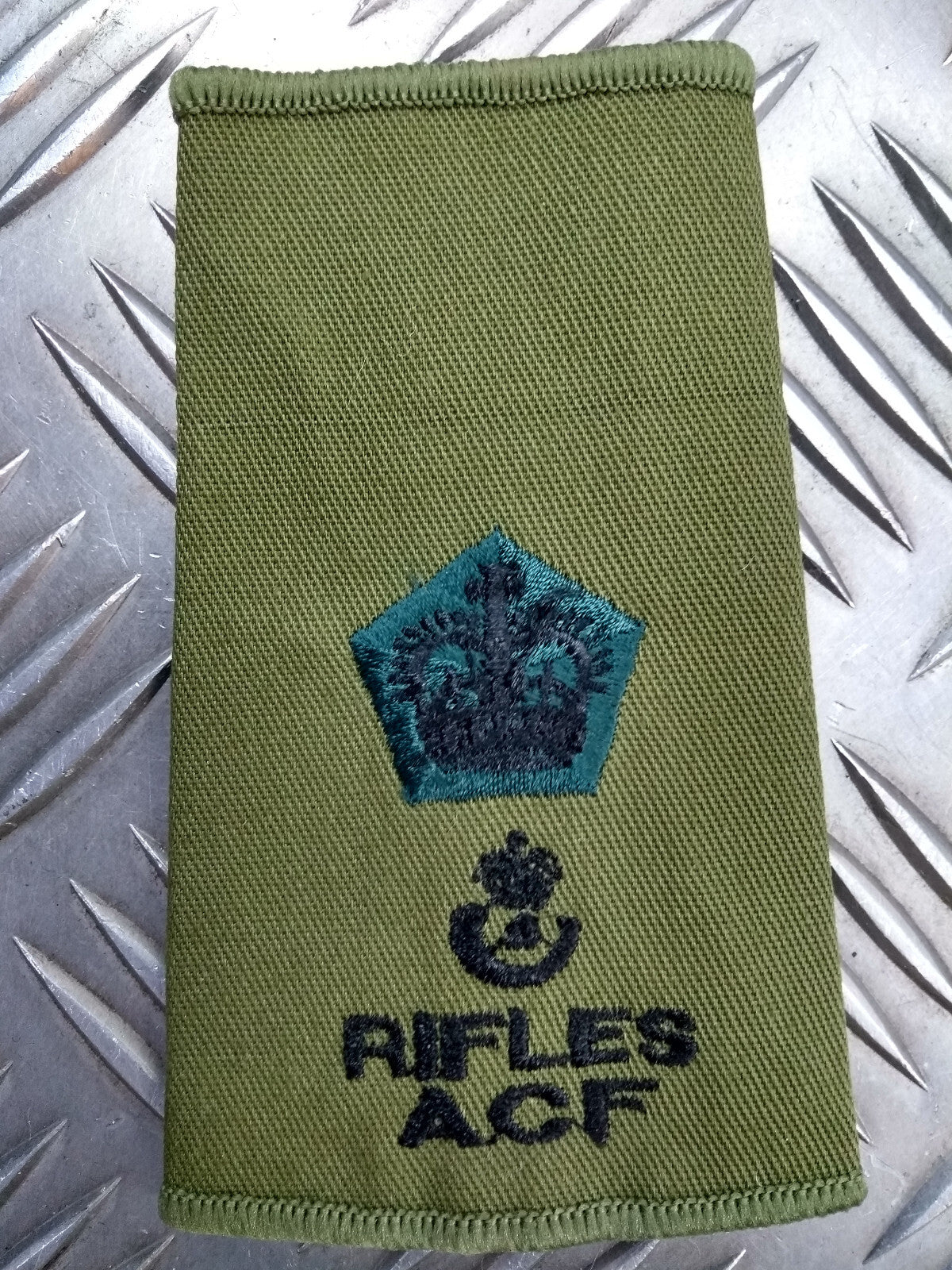 Rifles ACF OD Green Rank Slides Genuine British Army - NEW