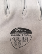 Polyco Granite 5 Delta Split Leather Gloves Cut Heat & Abrasion Resistant Size 9