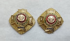PWRR Rank Insignia British Army Eversleigh Star 7/8" "Ich Dien" FAULTY