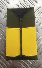 Genuine British UOTC OD Green & Yellow Rank Slides / Epaulettes - USED