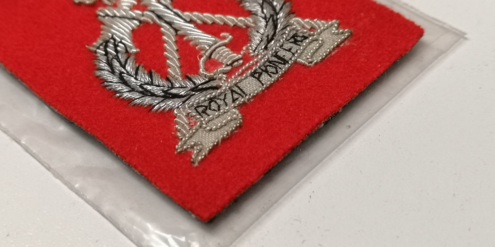 Royal Pioneer Corps Wire Braided Red Felt Patch Queen's Crown